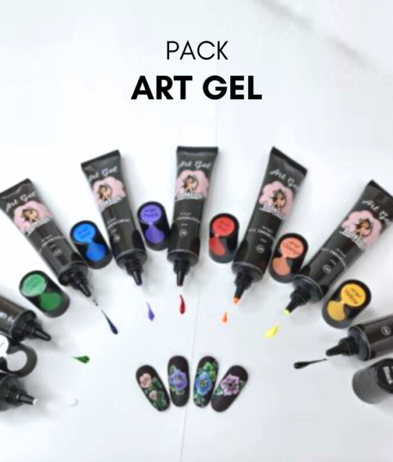 Pack 12 Art Gel + Pincel One Stoke