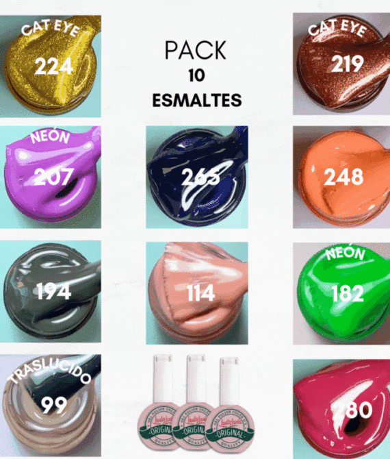 Pack 10 esmaltes variados