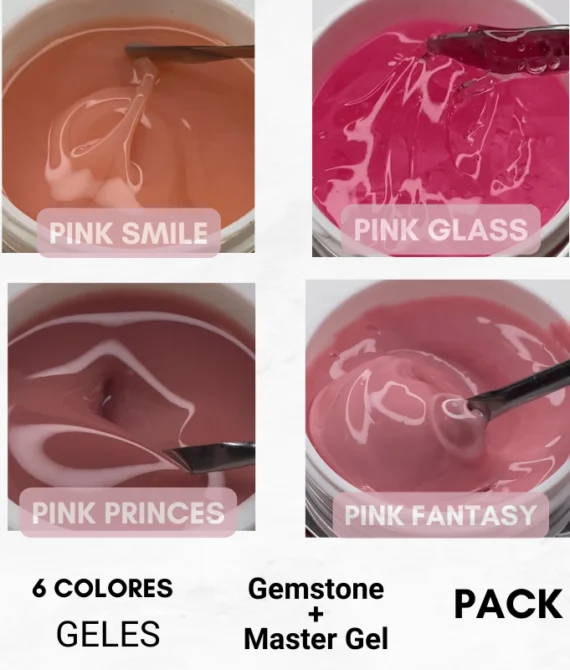 Pack 4 Geles constructores  Gemstone+Master Gel