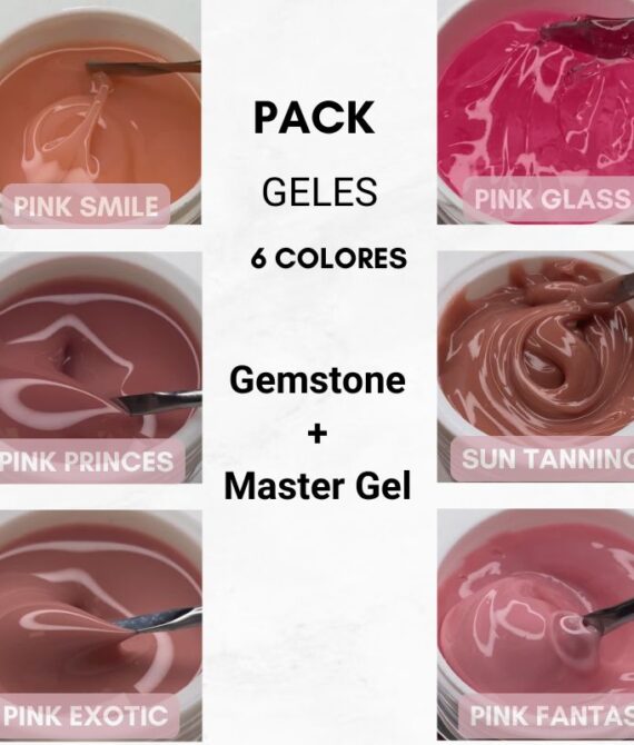 Pack 6 Geles constructores  Gemstone+Master Gel